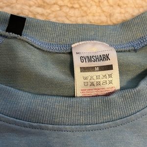 gymshark longsleeve crop workout top blue ombre